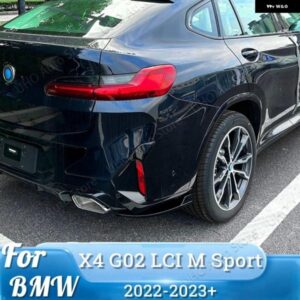 BMW X4 G02 LCI M スポーツ 2018-2023 リアバンパー リップスポイラー スプリッターカナードディフューザーガードアクセサリーグロスブラック ABS