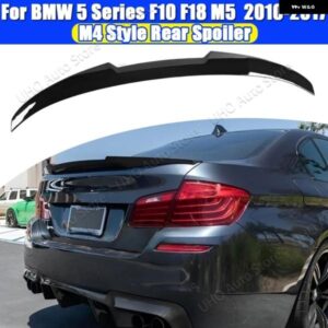 BMW F10 F18 M5 リアトランク スポイラー M4 スタイル 5シリーズ 520I 525I 528I 530I 535I 2010-2017 ルーフウイング カーボンルック ABS トリム