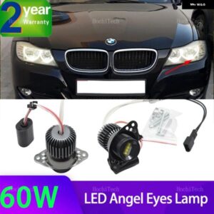 BMW 3シリーズ E90 E91 LCI フェイスリフトハロゲン ヘッドライト 2009 2010 2011 60ワット 高輝度 LED エンジェルアイズ ライトマーカーデイライト
