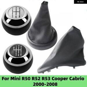 BMW 5/6スピード ギア シフト ノブレバー シフター ペンカラー パーキング ハンドブレーキゲートル ブーツ ミニクーパー R50 R52 R53 2001-2008