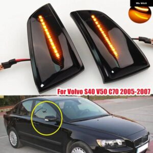 ボルボ LED ダイナミック ウインカー ウィンカー ライト インジケーター フラッシャー S40 2004-2007 V50 2004-2008 C70 2006-2009 PREFACELIFT