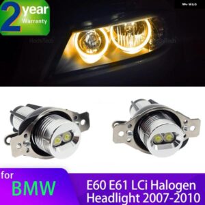 BMW 3シリーズ 2009-2011 E90 セダン E91 ワゴン LCI ハロゲン ヘッドライト モード LED エンジェルアイズ マーカーライト 電球 白と黄色