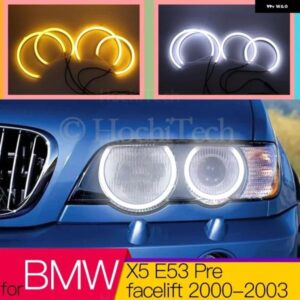 BMW スイッチ バック コットン ライト LED エンジェル アイ デュアル カラー X5 E53 フェイスリフト前 36586