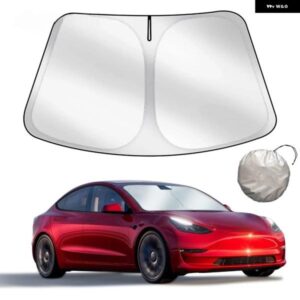 テスラ フロントガラス サンシェード カバー バイザー フロントウィンドウ日焼け止め プロテクター パラソル モデル3 Y サンシェード アクセサ