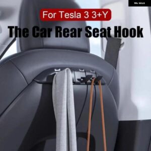 テスラ 黒フロントシートバックフック モデルY 3 収納 ラック 折りたたみ フックパンチ インテリア アクセサリー