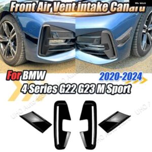 BMW フロントバンパー サイド カナード スポイラー ディフューザー スプリッター フォグライト エアベント インテークカバー 4シリーズ G22 G23 M スポーツ
