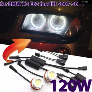 BMW 実用的エンジェルアイリングマーカーサイドライト LED 電球 オートランプ E83 X3 フェイスリフト 2007-2011 スタイリング