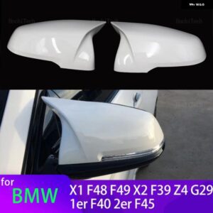 BMW カーボン ホワイト サイド ウイング バックミラー カバー キャップ F44 F40 G29 X1 F48 F49 2019-2023 X2 F39 トヨタ スープラ 2019-2023