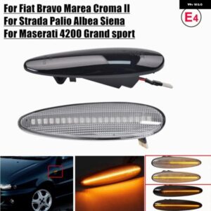 マセラティ 2個 LED ダイナミックサイドマーカー ウィンカーライトフィアットパリオアルベアクロマ II ブラボーマレア4200 グランドスポーツ