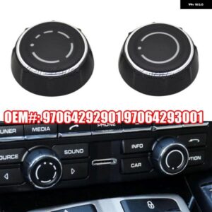 ポルシェ 97064292901 97064293001 カーセンター コンソール オーディオ ボリュームノブカバー CD コントロール スイッチ