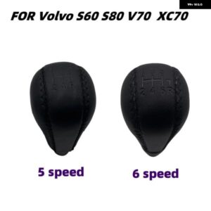 ボルボ 5/6スピード ギア シフト ノブレバー シフター ペンヘッド S60 S80 V70 II XC70 II 2004 - 2009 レザーカー スタイリング