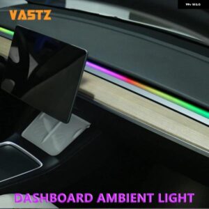 テスラ ダッシュボード RGB アンビエント ライト リモート APP 制御 LED ストリップ ライト USB 接続 アンビエントライト モデル