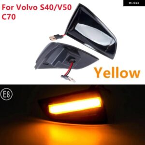 ボルボ LED ダイナミックウィンカー ライトサイドバックミラー インジケーター ウインカーランプ S40/V50 2003-2012 C70 2006-2013