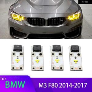 BMW イエローエンジェルアイライト DRL LED ボード M3 F80 PRE-LCI キセノン ヘッドライト 2014-2017 デイタイム ランニングライト 63117263051
