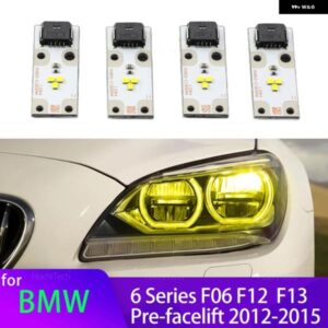BMW イエロー DRL エンジェルアイ LED ボード 6シリーズ F06 F12 F13 フェイスリフト前 2012-2015 LED ヘッドライト デイタイム ライト 63117263051