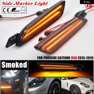 ポルシェ 2X フロントバンパー LED サイド マーカーライト オートフェンダーフレアランプ カイエン 958 2015-2019 9A7-945