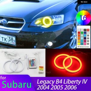 スバル 16色 RGB コットン LED エンジェルアイリング デイタイム ライト レガシィ B4 リバティ IV 2004 2005 2006