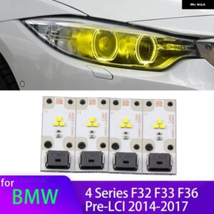 BMW イエロー DRL エンジェルアイ ランプボード 4シリーズ F32 F33 F36 PRE-LCI 2014-2017 LED ヘッドライト デイタイム ライト 63117263051