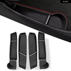 テスラ ドア 収納 ボックス モデルY TPE ゲート スロット 汚れ防止 収納 オーガナイザー アームレスト トレイ オーガナイザー 4個