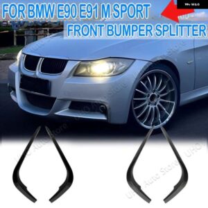 BMW E90 E91 フロントバンパー カナード スプリッター 3シリーズ 320I 330I 316I 318I 335I M スポーツ PRE-LCI 2005-2008 2009-2012 トリム