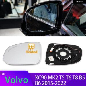 ボルボ XC90 MK2 T5 T6 T8 B5 B6 2015-2022 左側右側サイド ウイング バックミラー 加熱ミラー ガラス リアビューカーアクセサリー