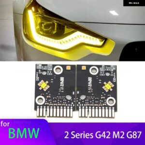 BMW 黄色 DRL エンジェルアイ LED ボード G87 G42 M2 G87 218I 220I 230I M240I 220D CSL スタイル デイタイム ランニングライト LED チップ