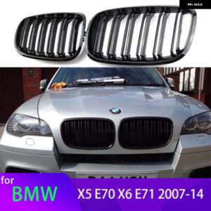 BMW 1ペア M カラー/グロスブラックフロントバンパー キドニー グリル X5 E70 2007-2013 X6 E71 E72 2008-2014 アクセサリー