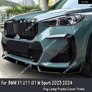 BMW X1 U11 IX1 M スポーツ 2023 2024 フロントバンパー リップスプリッター サイド エアベント インテーク フォグランプ フレーム スポイラー グロスブラッ