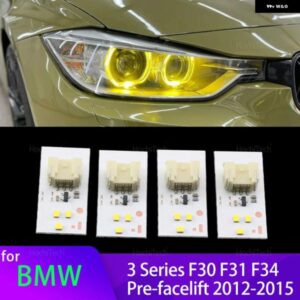 BMW イエロー DRL エンジェル アイ LED ボード 3シリーズ F30 F31 F34 フェイスリフト前 キセノン ヘッドライト 2013-2015 デイタイム ライト 63117398766