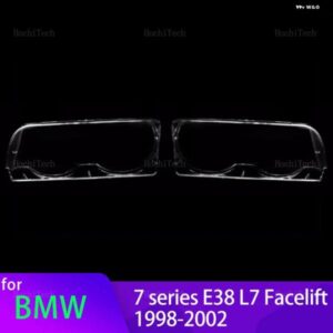 BMW クリア ハウジング フロント ヘッドライト レンズ ランプカバー ランプシェード 7シリーズ E38 L7 フェイスリフト 1998-2002