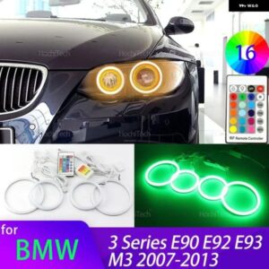 BMW 16色 RGB コットン LED エンジェルアイリング デイタイム ライト 3シリーズ E90 E92 E93 M3 2007-2013 アクセサリー