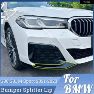 BMW 5シリーズ G30 G31 G38 LCI フロントバンパー リップスプリッター エアナイフベント ステッカー 520I 525I 530I 540I M スポーツ 2021-23