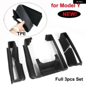 テスラ VATSZ モデルY 2021-2024 シート下コーナー TPE ガードフロントシートスライドレール プロテクター カバー アンチキック