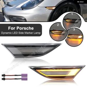 ポルシェ 2個 LED サイド マーカーライト 991 カレラ S 4 4S GTS タルガターボ 981 718 ボクスターケイマン LED ウィ