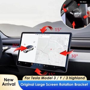 テスラ 中央 制御 画面 ディスプレイ 回転 ブラケット GPS ナビゲーション ホルダー スイベル マウント モデル3 ハイランド 2024