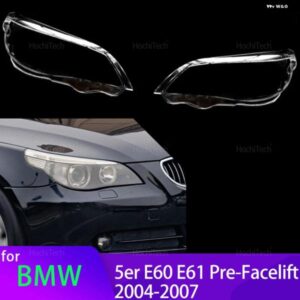 BMW E60 E61 5シリーズ 520 523 525 530I 自動フロント ヘッドライト カバー ヘッドランプ ランプシェルマスクランプシェード ポリカーボネート 2004-2007