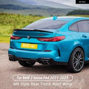 BMW F44 4シリーズ 4 ドア グラン クーペ リア トランク ルーフ スポイラー スピルッター リア リップ キャップ プロテクター カバー グロス ブラック