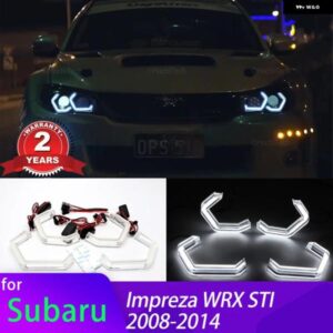 スバル M4 象徴 スタイル ホワイト デイタイム ライト LED クリスタルエンジェルアイキット インプレッサ WRX STI 2008-20