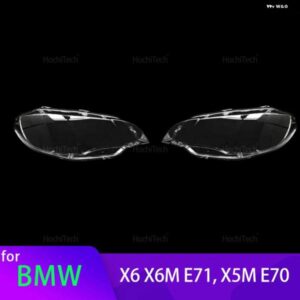 BMW 自動車アクセサリー交換クリアPC ライトシェル ヘッドライト レンズ カバー X6 X6M E71 2008-2014 X5M E70 2010-13