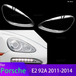 ポルシェ カイエン E2 92A 2011-14 クリア ハウジング フロント ヘッドライト レンズ ガラスランプカバー ランプシェード