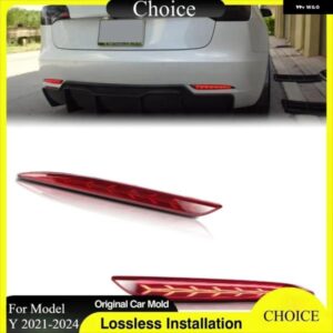 テスラ 赤リアバンパー フォグランプ LED リフレクター ランプ モデルY LED フォグランプ 防止ウインカーバンパー