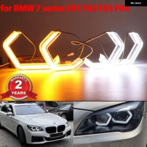 BMW M4 スタイル LED エンジェルアイキット リング ヘッドライト ランプ 7シリーズ F01 F02 F03 F04 730I 745I 09-14 DRL ウィンカーライト