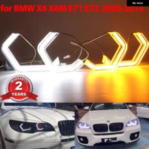 BMW M4 スタイル LED エンジェルアイキット リングランプ X6 X 6 M X6M E71 E72 2008-2014 高輝度 REDAY ライト ウィンカーライト