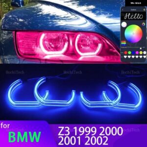 BMW アプリ 制御 RGB マルチカラー DTM クリスタル LED エンジェルアイズ リング デイタイム ランニングライト RETRO Z3 36192