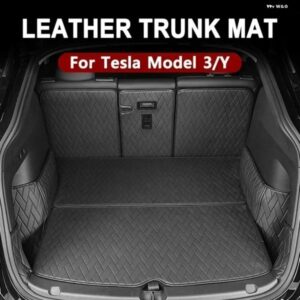 テスラ モデルY 3 レザー トランク マット完全に囲まれた 防水 滑り止めライナー カスタム フロアマットカーアクセサリー