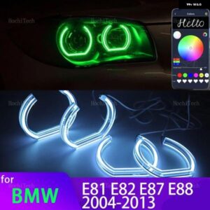 BMW RGB マルチカラー M4 スタイル クリスタル LED エンジェルアイズ キット デイタイム ライト 1シリーズ E81 E82 E87 E88 キセノン ヘッドライト
