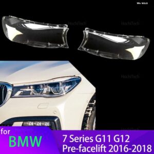 BMW フロントクリア ヘッドライト カバー 7シリーズ 7ER G11 G12 2016-2018 自動車ガラスレンズ ケース ヘッドライト キャップランプシェード シェル