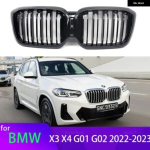 BMW 1ペア M カラー/グロスブラックフロントバンパー キドニー グリル X3 X4 G01 G02 LCI 2022-2023 カーアクセサリー