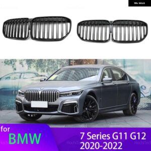 BMW 7シリーズ G11 G12 730I 740I 750I 740E 725D 730D 2019-2022 グロスブラックフロントバンパー キドニー グリル スタイリング
