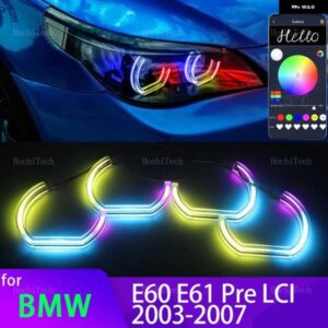 BMW ANGEL EYES キット リング点滅 ヘッドライト ランプ ウインカー付き E60 E61 520I 525I 530I 540I 545I 550I M5 PRE LCI 2003-2007